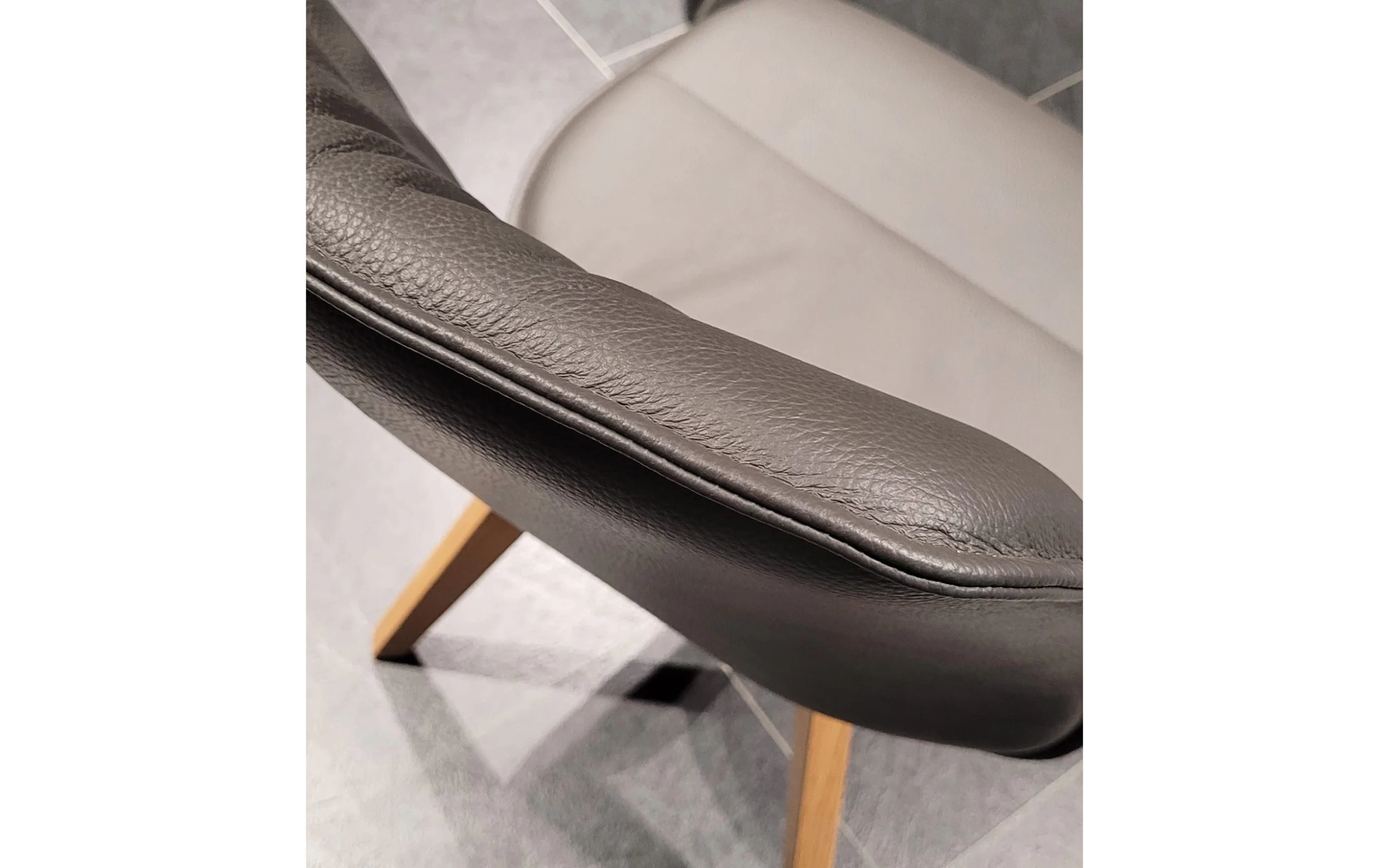 Stuhl Canvas, Leder, Graniet 3 Stuhl Canvas, Leder, Graniet – Bild 3