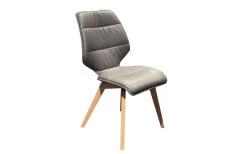 Stuhl Canvas, Leder, Graniet