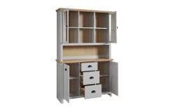 Sideboard Mit Aufsatz Landside, Lichtgrau Melamin, Artisan Eiche Nachbildung -Boutique-Restaurantmöbelgeschäft 1025504