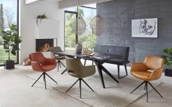 Einzelbank Solo, Graphit -Boutique-Restaurantmöbelgeschäft 1030672