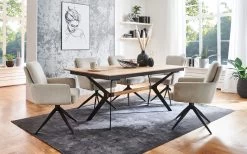 Esstisch Borneo, Balkeneiche/schwarz -Boutique-Restaurantmöbelgeschäft 1030865