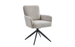 Armlehnenstuhl Lomo, Sandfarbig, 180° Drehbar