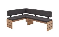 Eckbank Marie, Struktureiche-Nachbildung/graphit