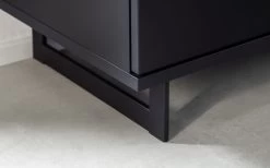 Sideboard Cesena, Schwarzgrau Lackiert, Wildeiche Geölt Massiv -Boutique-Restaurantmöbelgeschäft 1033004