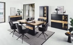 Highboard Cesena, Wildeiche, Schwarzgrau -Boutique-Restaurantmöbelgeschäft 1033006 2