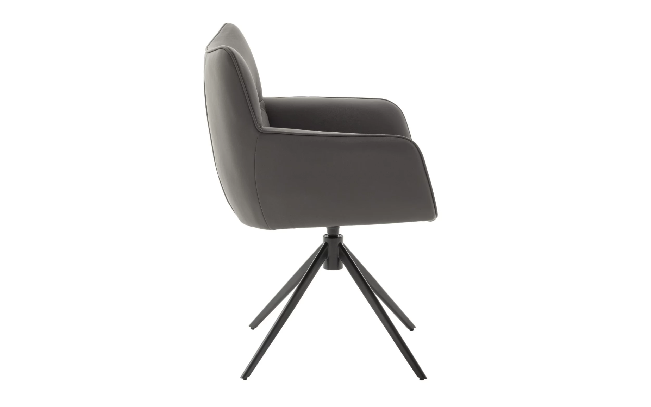 Armlehnstuhl Limone 2, Leder, Anthrazit 3 Armlehnstuhl Limone 2, Leder, Anthrazit – Bild 3