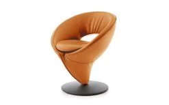 Armlehnstuhl 1260, Orange, Inkl. Drehfunktion