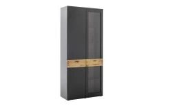 Vitrine Cesena, Wildeiche, Schwarzgrau