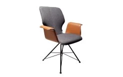 Essgruppe Nevio, Eiche Natur Massiv Geölt, Saddle Brown/middengrijs -Boutique-Restaurantmöbelgeschäft 1069412 1