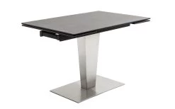 Esstisch Pesaro, Edelstahl, Keramik, Schwarz