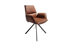 Sessel Carola, Leder, Tabak