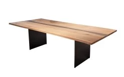 Essgruppe Carola/ET243, Wildeiche/Leder, Tabak -Boutique-Restaurantmöbelgeschäft 1075660