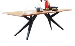 Essgruppe Tamina Aus Charaktereiche Massiv/Eisen Schwarz -Boutique-Restaurantmöbelgeschäft 294302