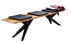 Essgruppe Tamina Aus Charaktereiche Massiv/Eisen Schwarz -Boutique-Restaurantmöbelgeschäft 295891