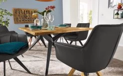 Designsessel Tamina In Mocca, Mit Stativ-Gestell Aus Massiver Wildeiche 6 Designsessel Tamina In Mocca, Mit Stativ-Gestell Aus Massiver Wildeiche -Boutique-Restaurantmöbelgeschäft 303385 1