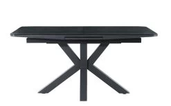 Esstisch Empoli In Grau Marmoriert, Mit Ausziehbarer Tischplatte Aus Glas