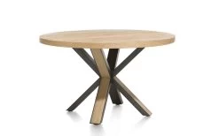 Tisch Ovada In Braun, Mit Gestell Aus Metall In Anthrazit