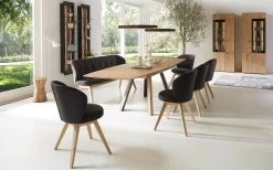 Hartmann Polsterbank Romy In Anthrazit/schwarz, Mit Gestell Aus Massiver Eiche -Boutique-Restaurantmöbelgeschäft 335009