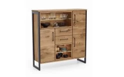 Highboard Medina Aus Charakter-Eiche Massiv