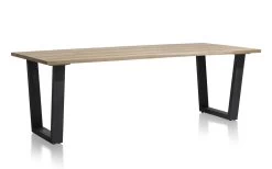 MONDO Tisch Serno in Eiche Railway Brown, Mit Ausziehbarer Tischplatte