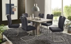 Essgruppe Francesco / Santos In Beton-Nachbildung, Mit Ausziehbarer Tischplatte