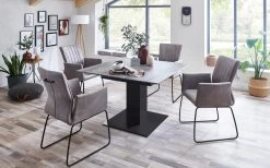 MONDO Essgruppe 3027 / 3031 In Pasadena Pinie-Nachbildung, Mit 4 Armlehnstühlen