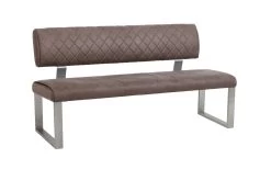 MONDO Sitzbank 3027 In Hellbraun, Mit Gestell Aus Edelstahl