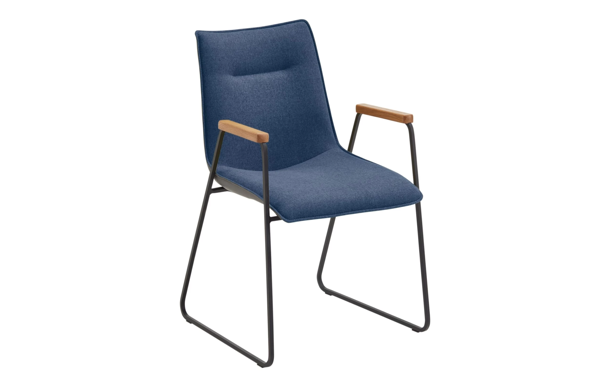 Armlehnstuhl 8912 In Blau, Mit Schwarzem Kufengestell Aus Eisen 1 Armlehnstuhl 8912 In Blau, Mit Schwarzem Kufengestell Aus Eisen