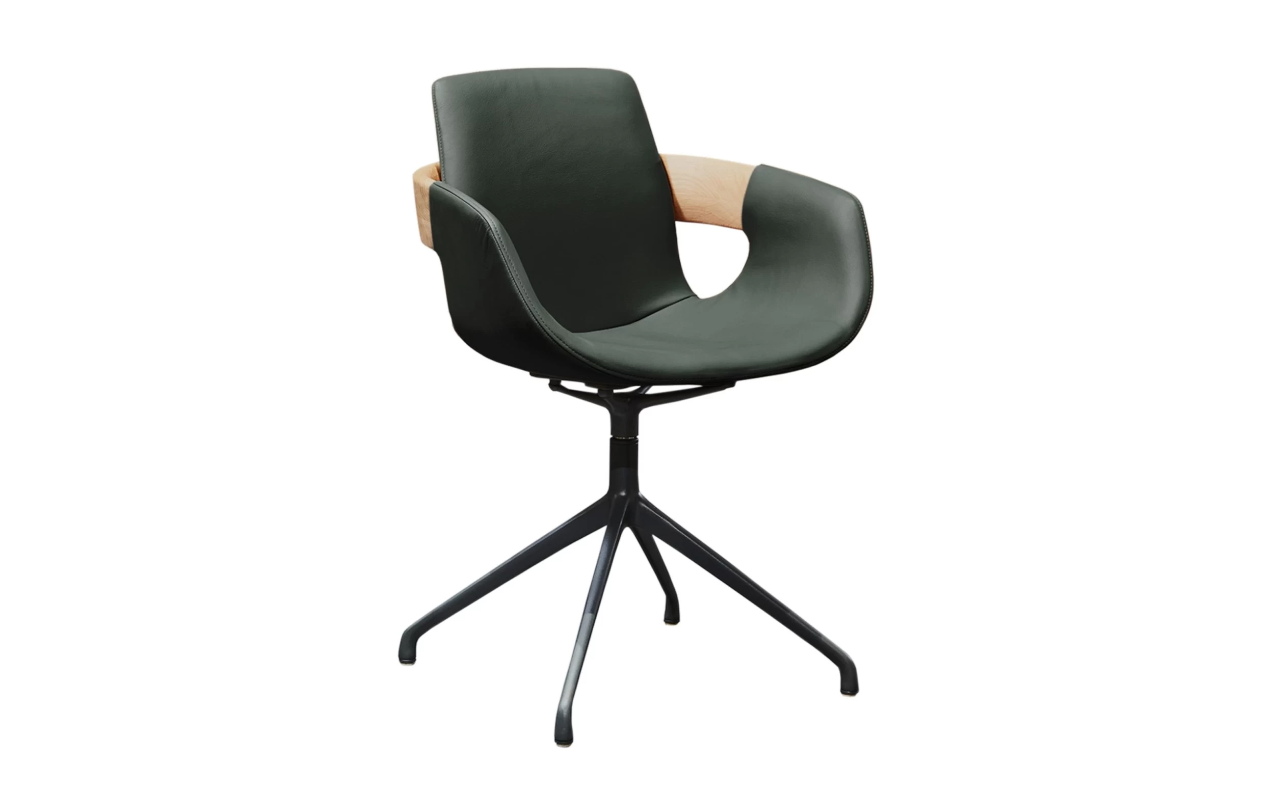 Hartmann Stuhl Emil, Dunkelgrün Mit Metallgestell In Anthrazit 1 Hartmann Stuhl Emil, Dunkelgrün Mit Metallgestell In Anthrazit