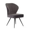 Stuhl Oder In Anthrazit, Mit Schwarzem Metallgestell