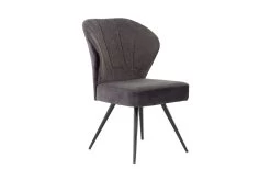Stuhl Oder In Anthrazit, Mit Schwarzem Metallgestell