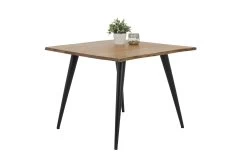 Esstisch Jule III T In Akazie Massiv, Mit Schwarzem Metallgestell