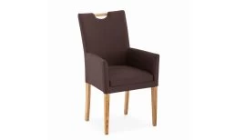 Stuhl 0752 Colorado In Dunkelbraun, Mit Füßen Aus Massiver Wildeiche