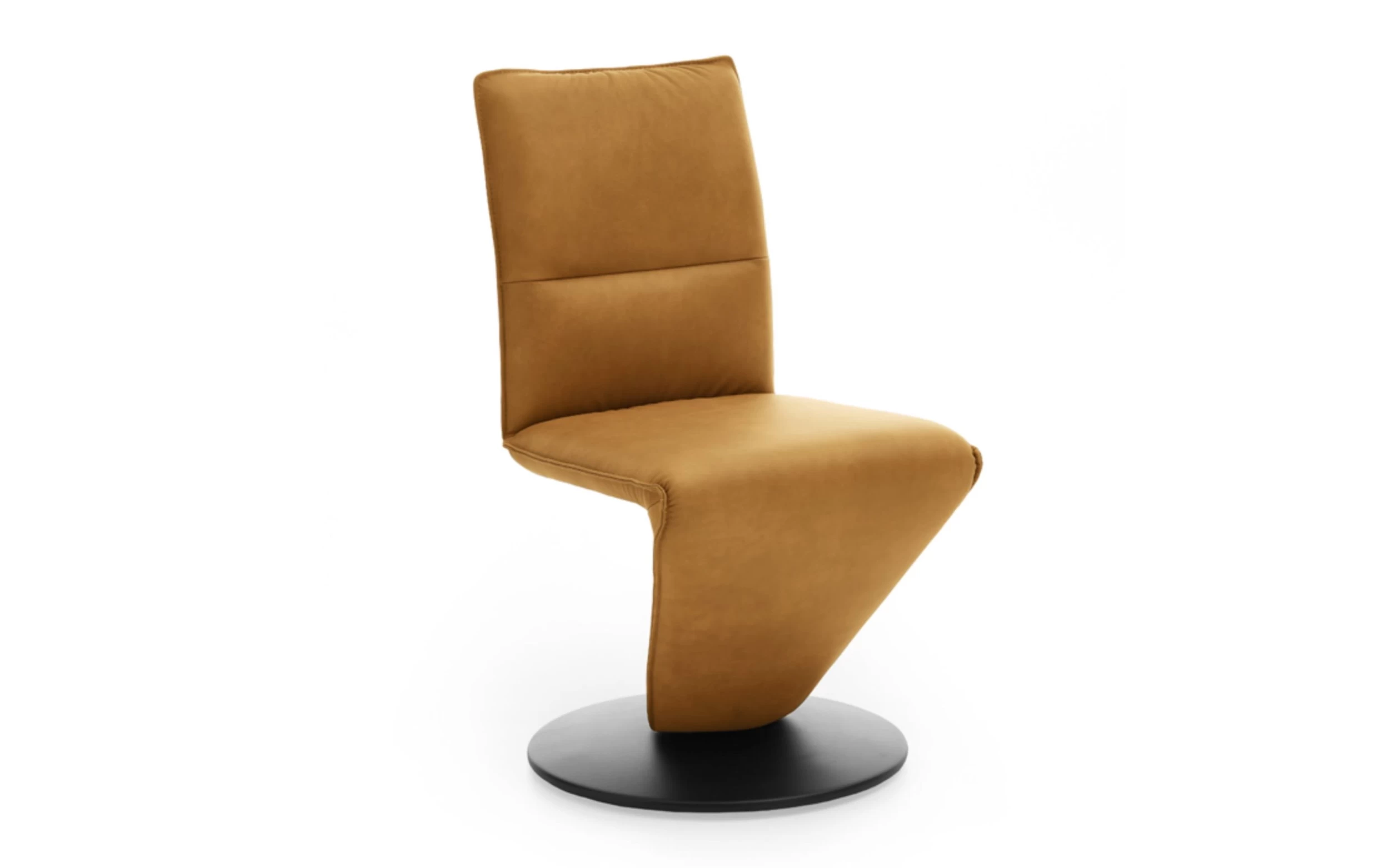 MONDO Drehstuhl Tugor In Curcuma, Mit Schwarzem Drehteller Aus Metall 1 MONDO Drehstuhl Tugor In Curcuma, Mit Schwarzem Drehteller Aus Metall