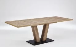 Essgruppe Oscar In Struktureiche Terra-Nachbildung, Mit Ausziehbarer Tischplatte -Boutique-Restaurantmöbelgeschäft 507435 1