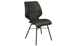 Stuhl Canvas In Graniet, Mit 4-Fuß Gestell