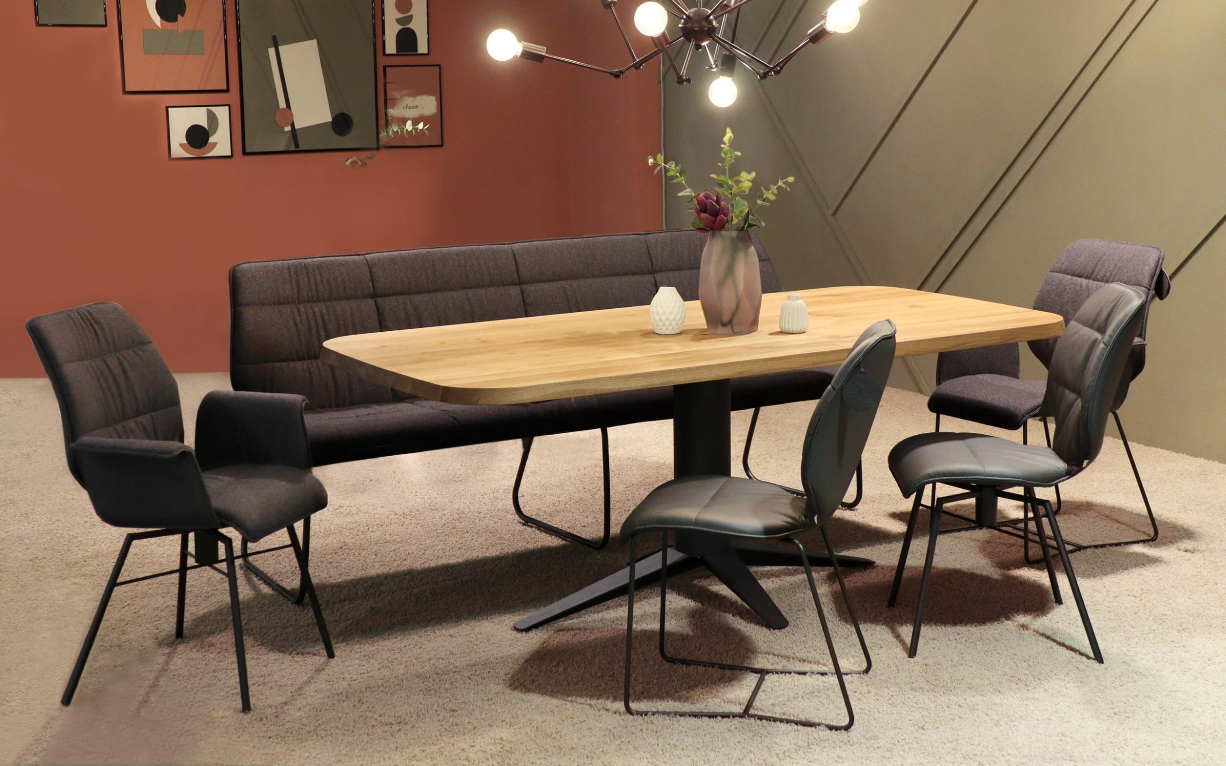 Esstisch Carve In Eiche Astig Geölt Massiv 2 Esstisch Carve In Eiche Astig Geölt Massiv – Bild 2