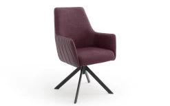 Armlehnenstuhl Reynosa In Merlot, 360° Drehbar Mit Nivellierung
