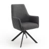 Armlehnenstuhl Reynosa In Anthrazit, 360° Drehbar Mit Nivellierung