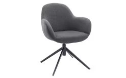 Stuhl Shelv In Anthrazit / Gestell Schwarz Matt Lackiert