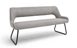 Bank Joice In Schlamm / Rundrohrgestell In Schwarz Matt Lackiert