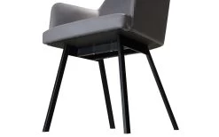 MONDO Armlehnstuhl Calimera In Hellgrau, Metallgestell In Schwarz Pulverbeschichtet -Boutique-Restaurantmöbelgeschäft 641291