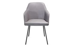 MONDO Armlehnstuhl Calimera In Hellgrau, Metallgestell In Schwarz Pulverbeschichtet -Boutique-Restaurantmöbelgeschäft 641294