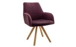 Armlehnenstuhl Oklahoma In Bordeaux, 180° Drehbar Mit Rückholfunktion