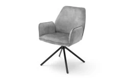 Armlehnenstuhl Ottawa In Grau, 180° Drehbar mit Nivellierung