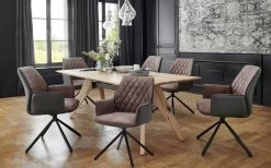 Essgruppe Bahamas In Balkeneiche Natur Massiv / Nassau Stone