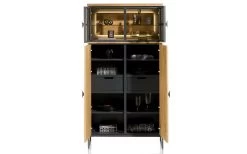 Vitrine Pandey, Eiche Railway Brown -Boutique-Restaurantmöbelgeschäft 707559