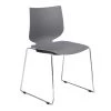 Stuhl Tula In Grau, Kufe Gestell Verchromt