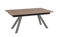 MONDO Esstisch Mit Mittelauszug Comedor, Eiche-Nachbildung/Edelstahl