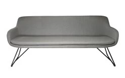 Polsterbank Tavia In Grau Mit Schlittengestell Aus Eisen
